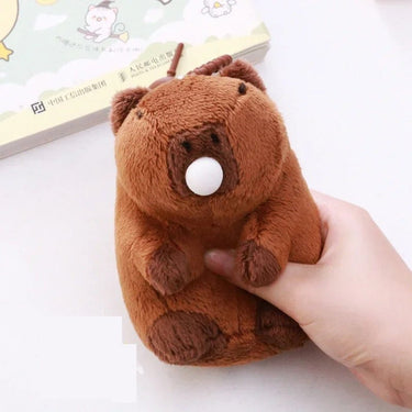 CapyBaraCharm | Playful and cute - Squeezable capybara keychain with sound